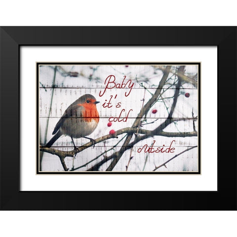 Cold Christmas Black Modern Wood Framed Art Print with Double Matting by Phillip, Jamie