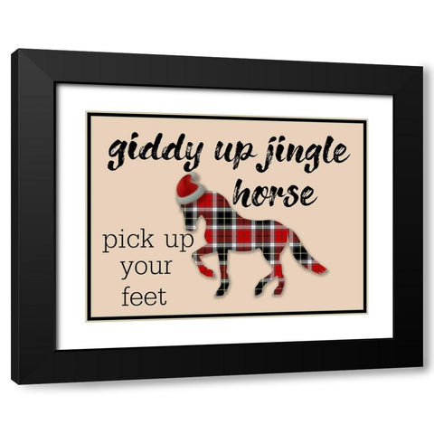 Jingle Horse Black Modern Wood Framed Art Print with Double Matting by Phillip, Jamie