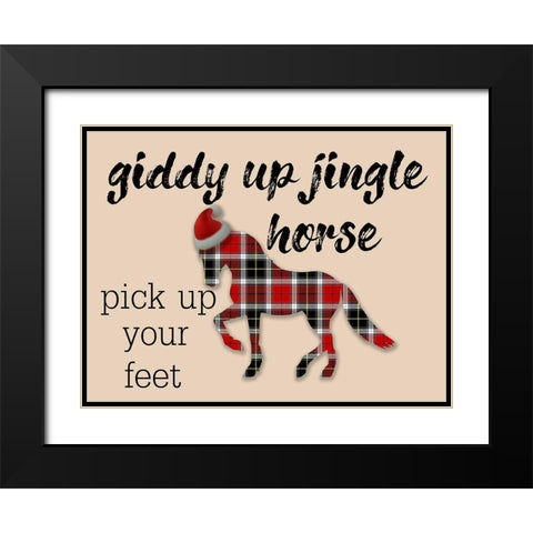 Jingle Horse Black Modern Wood Framed Art Print with Double Matting by Phillip, Jamie