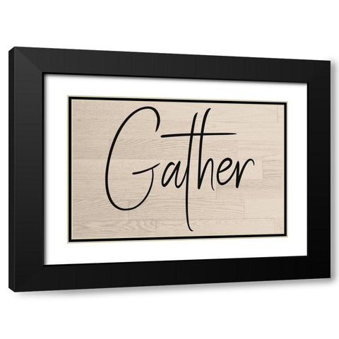 Gather Black Modern Wood Framed Art Print with Double Matting by Phillip, Jamie