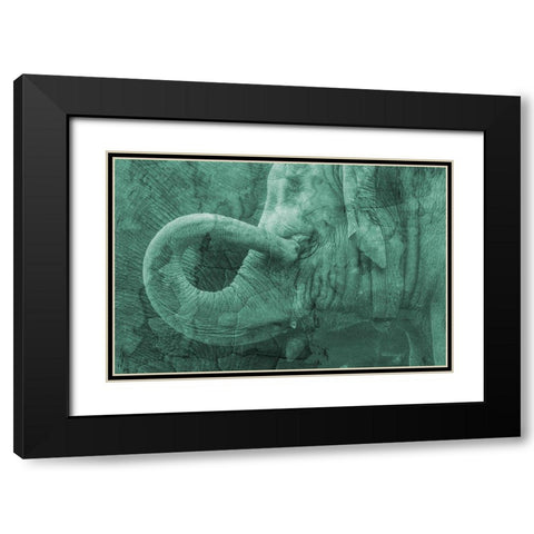 Jungle Abstract 1 Black Modern Wood Framed Art Print with Double Matting by Phillip, Jamie
