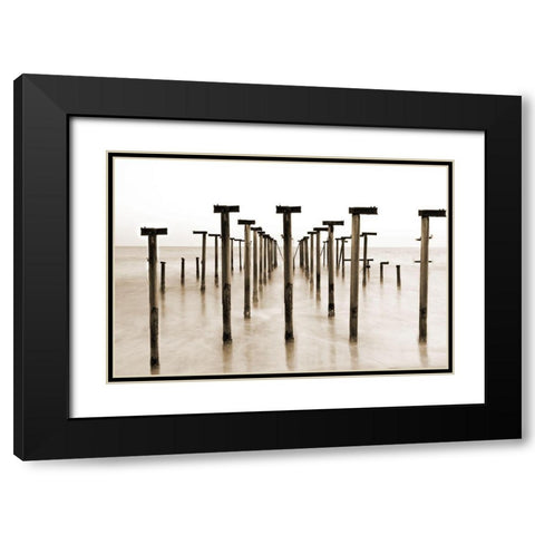 Bay Wood Black Modern Wood Framed Art Print with Double Matting by Phillip, Jamie