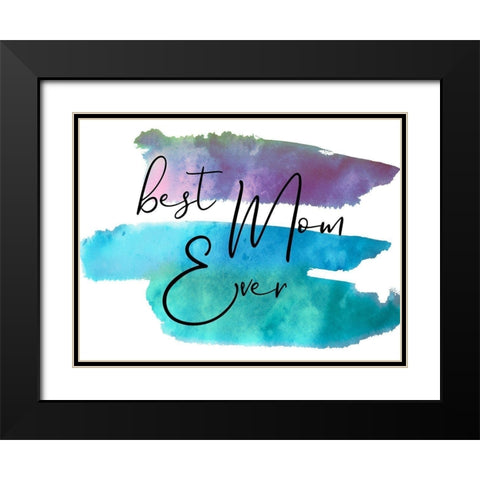 Best Mom Black Modern Wood Framed Art Print with Double Matting by Phillip, Jamie