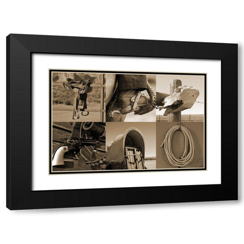 Wild West 2 Black Modern Wood Framed Art Print with Double Matting by Phillip, Jamie
