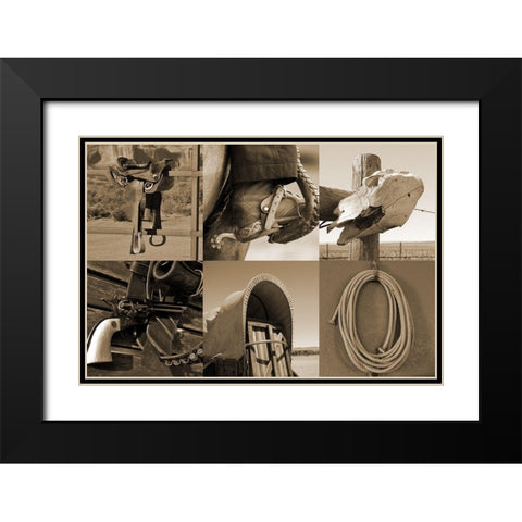 Wild West 2 Black Modern Wood Framed Art Print with Double Matting by Phillip, Jamie