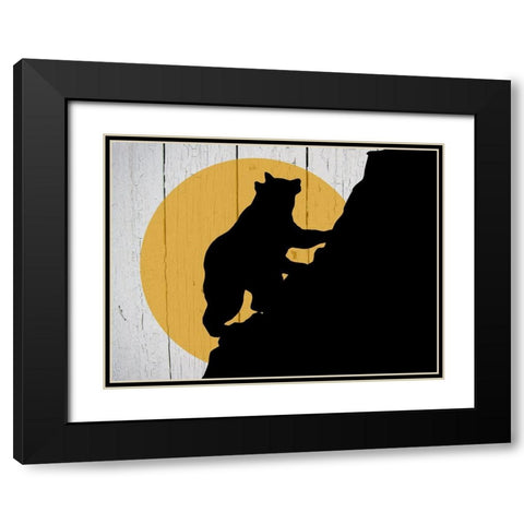 Bear Mountain Black Modern Wood Framed Art Print with Double Matting by Phillip, Jamie