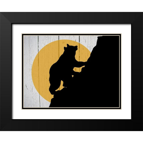 Bear Mountain Black Modern Wood Framed Art Print with Double Matting by Phillip, Jamie