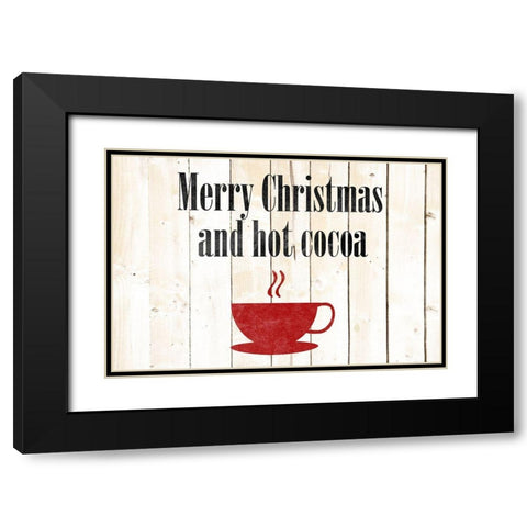 Hot Christmas Cocoa Black Modern Wood Framed Art Print with Double Matting by Phillip, Jamie