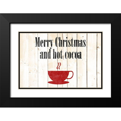 Hot Christmas Cocoa Black Modern Wood Framed Art Print with Double Matting by Phillip, Jamie