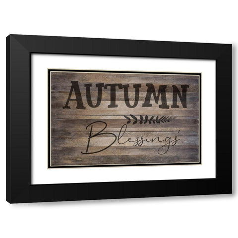 Autumn Blessings Black Modern Wood Framed Art Print with Double Matting by Phillip, Jamie