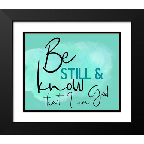 Be Still Black Modern Wood Framed Art Print with Double Matting by Phillip, Jamie