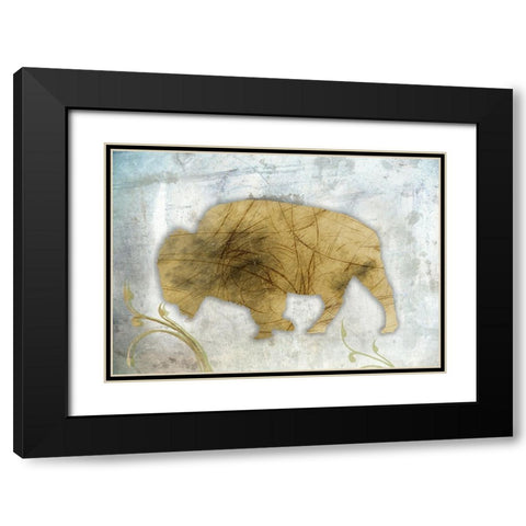 Bison Season Black Modern Wood Framed Art Print with Double Matting by Phillip, Jamie