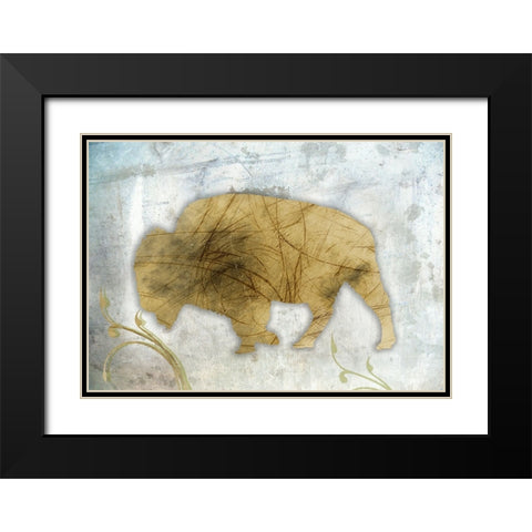 Bison Season Black Modern Wood Framed Art Print with Double Matting by Phillip, Jamie