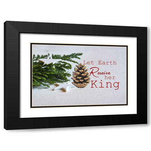 Her King Black Modern Wood Framed Art Print with Double Matting by Phillip, Jamie