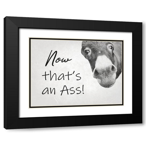 Ass Black Modern Wood Framed Art Print with Double Matting by Phillip, Jamie