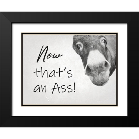 Ass Black Modern Wood Framed Art Print with Double Matting by Phillip, Jamie