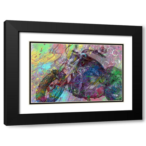 Hidden Motorcycle Black Modern Wood Framed Art Print with Double Matting by Phillip, Jamie