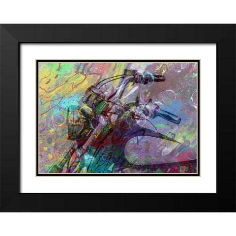 Hidden Motorcycle 2 Black Modern Wood Framed Art Print with Double Matting by Phillip, Jamie