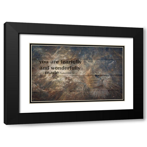 Psalms Black Modern Wood Framed Art Print with Double Matting by Phillip, Jamie