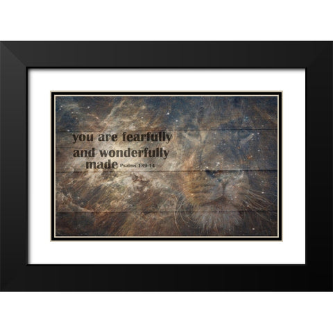 Psalms Black Modern Wood Framed Art Print with Double Matting by Phillip, Jamie