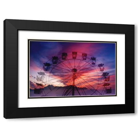 Big Wheel Black Modern Wood Framed Art Print with Double Matting by Phillip, Jamie