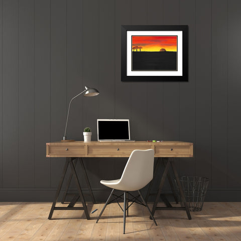 Prosperity Land Black Modern Wood Framed Art Print with Double Matting by Phillip, Jamie