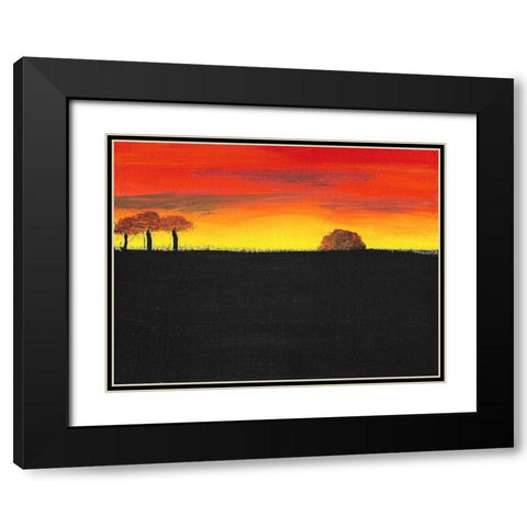 Prosperity Land Black Modern Wood Framed Art Print with Double Matting by Phillip, Jamie