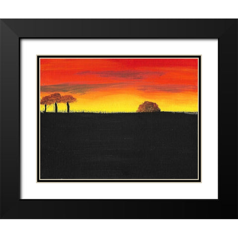 Prosperity Land Black Modern Wood Framed Art Print with Double Matting by Phillip, Jamie