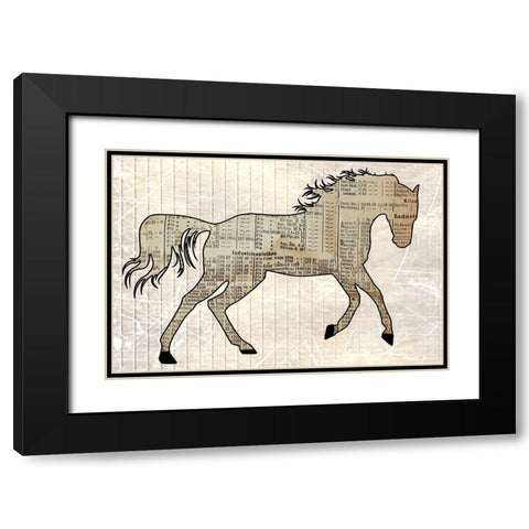 Horsey Black Modern Wood Framed Art Print with Double Matting by Phillip, Jamie