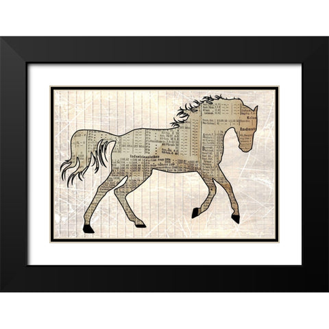 Horsey Black Modern Wood Framed Art Print with Double Matting by Phillip, Jamie