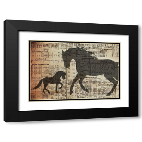 Horsey Baby 2 Black Modern Wood Framed Art Print with Double Matting by Phillip, Jamie