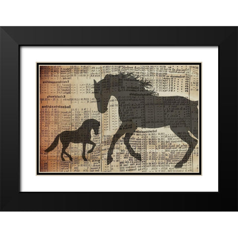 Horsey Baby 2 Black Modern Wood Framed Art Print with Double Matting by Phillip, Jamie