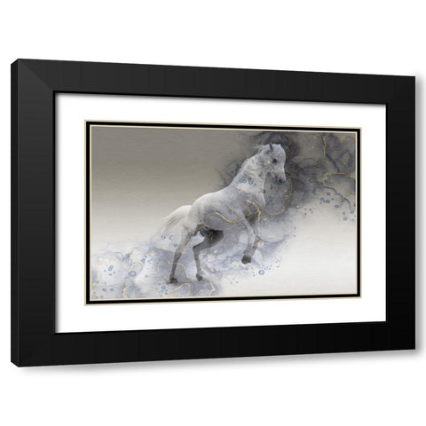 Mystic Horse Black Modern Wood Framed Art Print with Double Matting by Phillip, Jamie