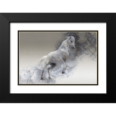 Mystic Horse Black Modern Wood Framed Art Print with Double Matting by Phillip, Jamie