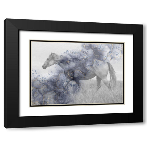 Mystic Horse 2 Black Modern Wood Framed Art Print with Double Matting by Phillip, Jamie