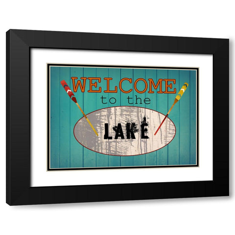 Lake Side Black Modern Wood Framed Art Print with Double Matting by Phillip, Jamie