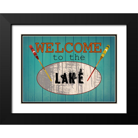 Lake Side Black Modern Wood Framed Art Print with Double Matting by Phillip, Jamie