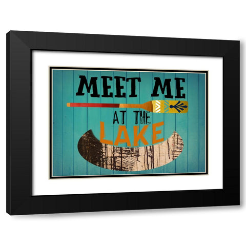 Lake Side 2 Black Modern Wood Framed Art Print with Double Matting by Phillip, Jamie