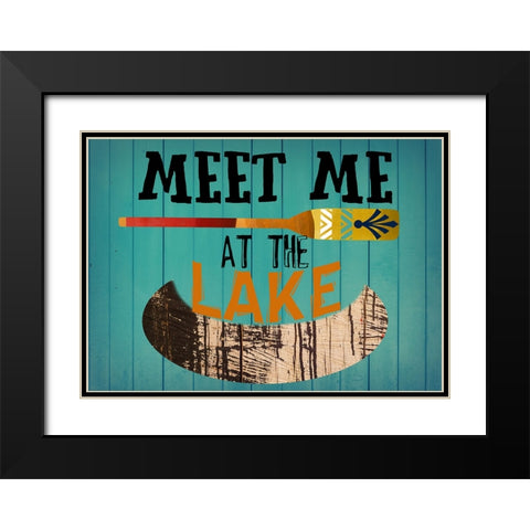 Lake Side 2 Black Modern Wood Framed Art Print with Double Matting by Phillip, Jamie