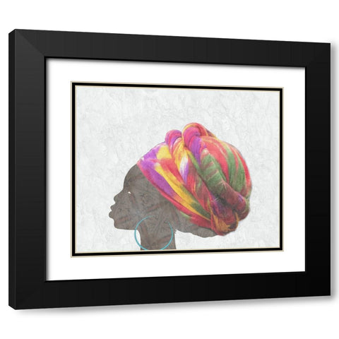 Mama Africa 2 Black Modern Wood Framed Art Print with Double Matting by Phillip, Jamie