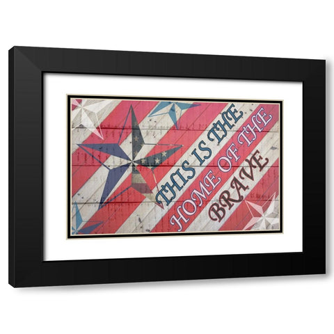 American Heart 1 Black Modern Wood Framed Art Print with Double Matting by Phillip, Jamie