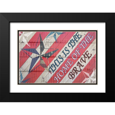 American Heart 1 Black Modern Wood Framed Art Print with Double Matting by Phillip, Jamie