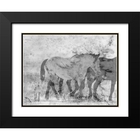 Ranch Horse Black Modern Wood Framed Art Print with Double Matting by Phillip, Jamie