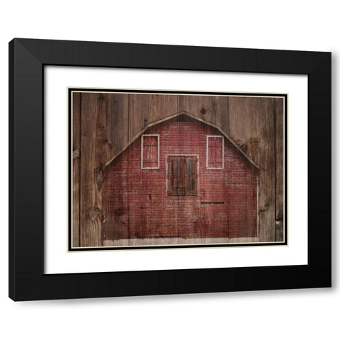 Back At The Barn Yard Black Modern Wood Framed Art Print with Double Matting by Phillip, Jamie