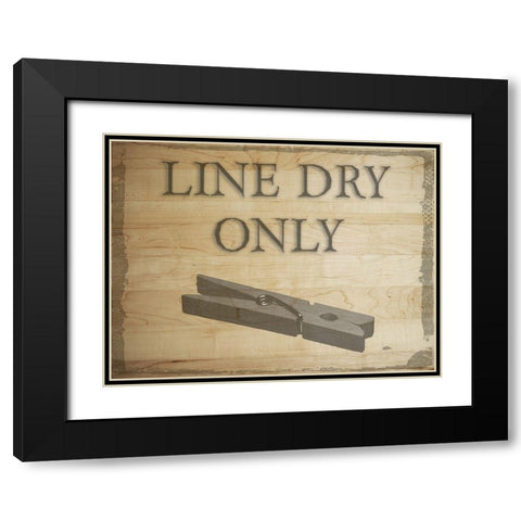 Line Dry Only Black Modern Wood Framed Art Print with Double Matting by Phillip, Jamie
