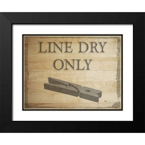 Line Dry Only Black Modern Wood Framed Art Print with Double Matting by Phillip, Jamie