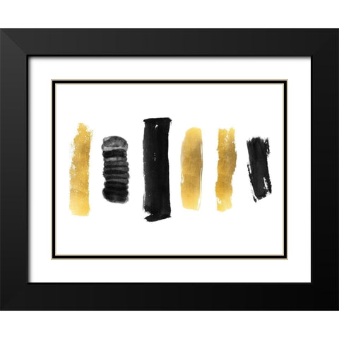 Spoken Brushes 2 Black Modern Wood Framed Art Print with Double Matting by Phillip, Jamie