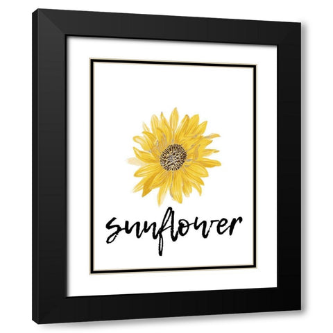 Sunflower  Black Modern Wood Framed Art Print with Double Matting by Phillip, Jamie