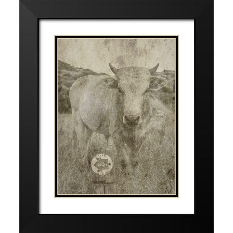 Country Farm Black Modern Wood Framed Art Print with Double Matting by Phillip, Jamie