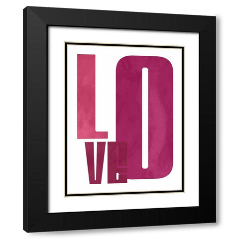 Big Love Black Modern Wood Framed Art Print with Double Matting by Phillip, Jamie